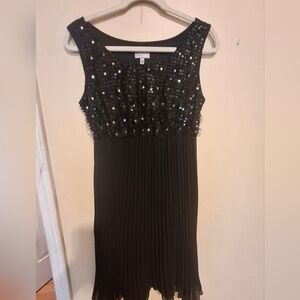 Black Sequin Sleeveless Dress